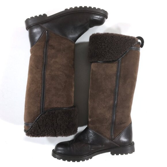 La Canadienne Pull On Boots Womens Size 7 B Brown Suede Leather - Picture 3 of 9
